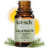 Kitsch rosemary oil bottle pour for pre-wash scalp nourishment.