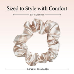 Kitsch satin hair ties reduce creasing for day-to-night wear.