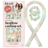 Kitsch satin heatless curler set for overnight use delivers soft, defined curls without heat