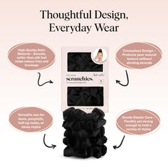Kitsch satin scrunchies suitable for all hair types and textures