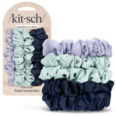 Kitsch satin scrunchies Garden Bouquet set with no-crease hold for all hair types.