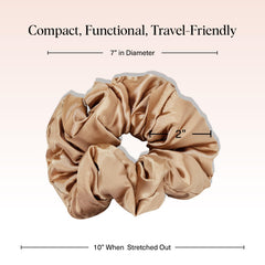 Scrunchies satin Kitsch en oro brillante para realzar looks