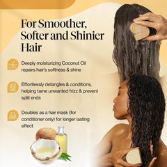 Kitsch shampoo bar texture close-up ideal for gentle cleansing without stripping.