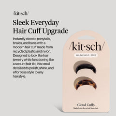 Kitsch small hair cuffs for ponytails provide gentle hold and quick styling.