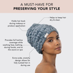 Kitsch Spa Headband non-slip design stays put during cleansing and makeup.