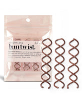 Kitsch spiral bobby pins in brown provide secure hold for chic buns.