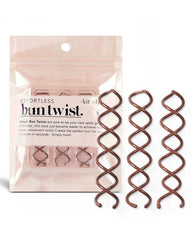 Kitsch spiral bobby pins in brown provide secure hold for chic buns.
