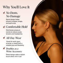 Kitsch spiral hair ties tangle-free removal for all hair textures.
