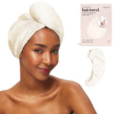Kitsch toalla de cabello microfibra ultraabsorbente para secado rápido y suave.
