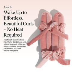 Kitsch velvet scrunchies secure hair softly for overnight styling.