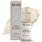 Kitsch volumizing rice protein dry shampoo pump enables quick refresh between washes.