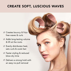 Kitsch XL rollers in use deliver smooth, voluminous blowouts.