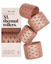 Kitsch XL ceramic thermal rollers terracotta 4pc pack for voluminous blowouts.