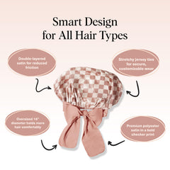 Kitsch XL satin bonnet helps prevent frizz and preserve curls by morning.