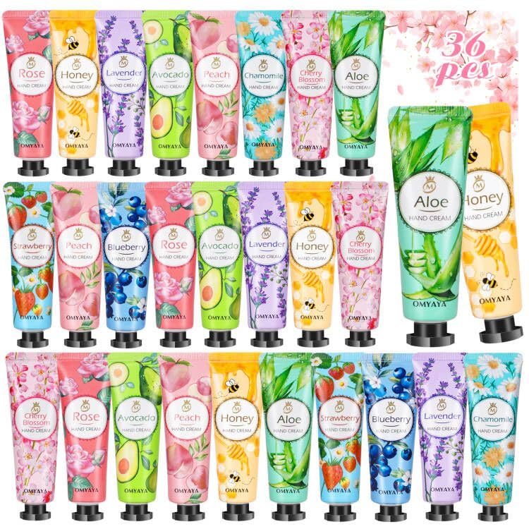KIYTARBOO set de cremas para manos 36 unidades, regalo compartible y práctico.