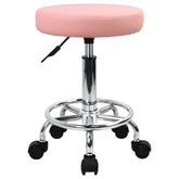 KKTONER PU leather round stool pink seat for comfortable long sessions