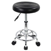 KKTONER PU leather round stool seat — cushioned and easy to wipe clean for salons.