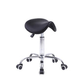 KKTONER rolling saddle stool with PU leather seat offers durable comfort for long sessions