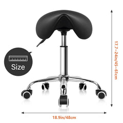 KKTONER rolling stool on five wheels for smooth movement across hard floors
