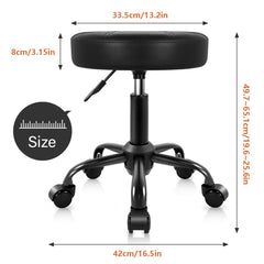 KKTONER rolling stool chair with 360-degree wheels for smooth movement