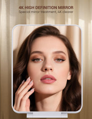 klarh travel makeup mirror durable ABS frame with clear HD glass