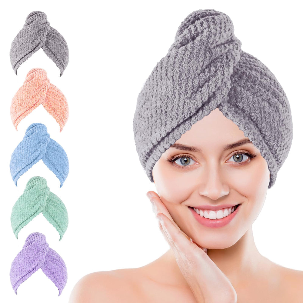Kldnkig toalla de microfibra para secado rápido del cabello, suave y absorbente