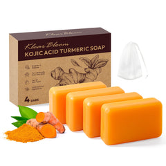 KlearBloom Kojic Turmeric soap bar packaging displaying brightening potential