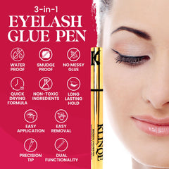 KLINQE Precision Tip ensures clean lines when applying eyeliner and lash glue.