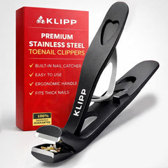 KLIPP Toenail Clippers with wide jaw for thick nails enabling easier trims.