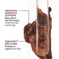 Klorane conditioner being applied to hair aids detangling and conditioning.