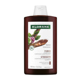 Klorane quinine strengthening shampoo bottle – promotes stronger-looking hair