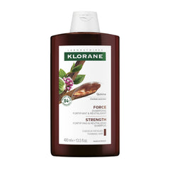 Klorane quinine strengthening shampoo bottle – promotes stronger-looking hair