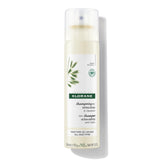 Klorane Ultra Gentle Dry Shampoo oat bottle for quick refresh between washes.