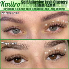 Kmilro lash clusters 10mm offer natural flutter that blends with your lashes.