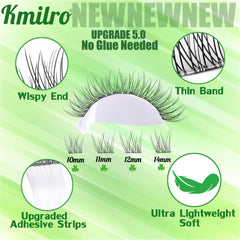 Kmilro lash clusters 12mm give a more voluminous, everyday look.