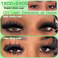Kmilro lashes clusters 432pcs six lengths enable versatile gradient lash styles