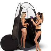 KOBBTAN large deluxe spray tan tent with a clear window for enhanced session visibility.