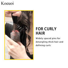 Koeuoi 9-row nylon bristles gently detangle curly textures