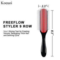 Koeuoi nylon bristles glide through textured hair with ease