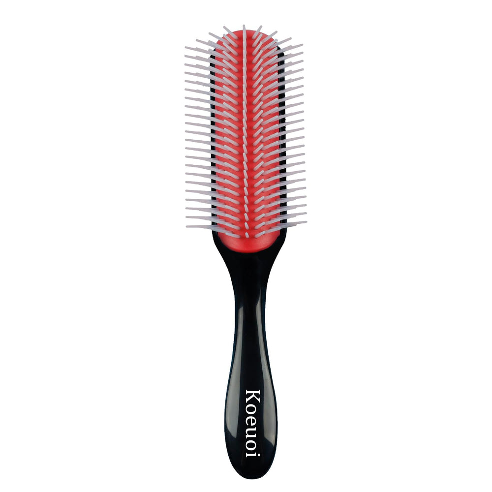 Koeuoi Classic Styling Curly Hair Brush front view detangles curls smoothly