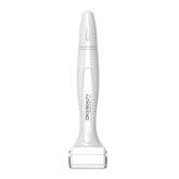 Koi Beauty microneedling derma stamp on face for at-home skincare