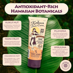 Kokua Sun Care applying on face, smooth rub-in with clear finish.