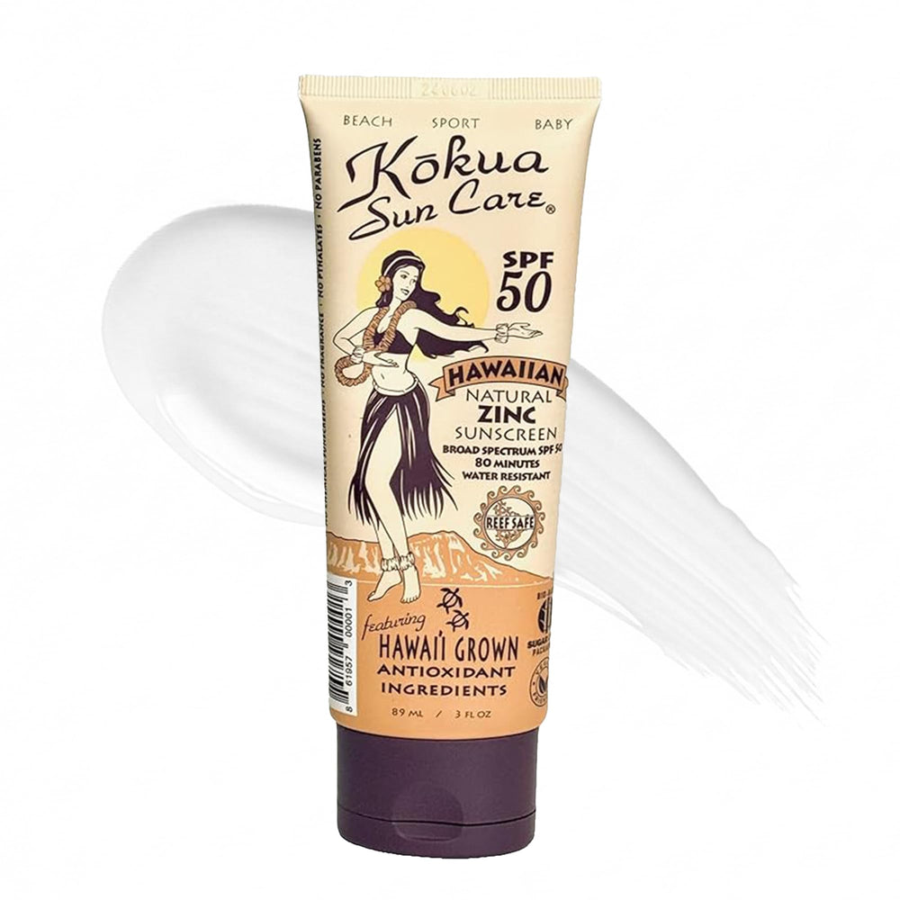 Kokua Sun Care bottle-front view, mineral sunscreen for reliable protection.