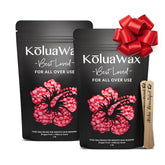 KoluaWax bottle of dragon fruit hibiscus hard wax beads for hair removal