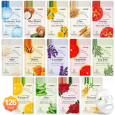KONEUK 126-pack sheet mask gift set prepared for at-home spa sessions.