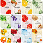 KONEUK 84-pack display box of collagen face masks showcases variety for daily hydration and care