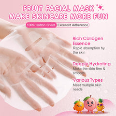 KONEUK mascarilla de frutos con diseño de caricatura para una experiencia divertida.