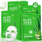 KONEUK mascarillas Aloe, paquete con treinta unidades para el cuidado diario.