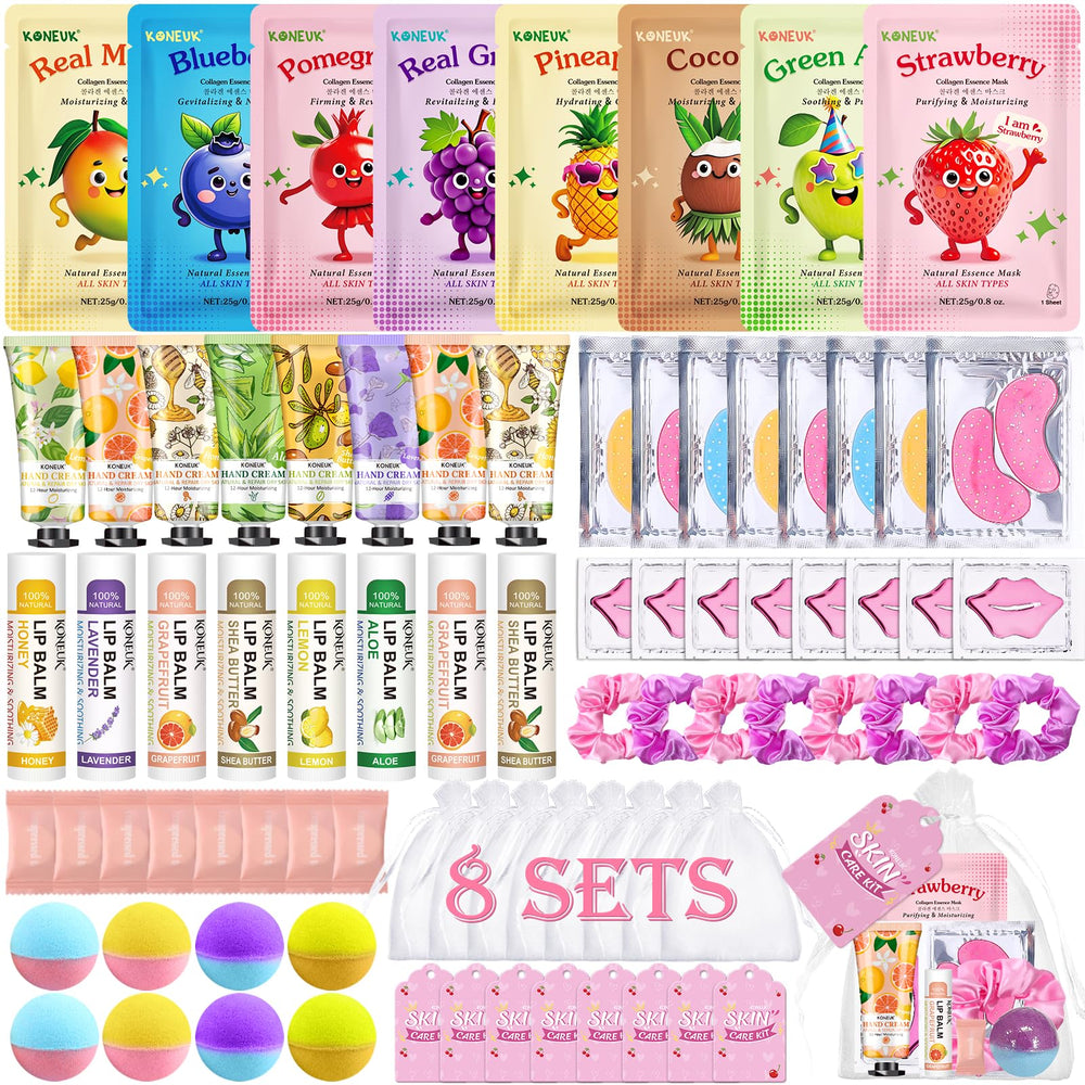 KONEUK spa party favors kit for girls' spa night with masks and creams