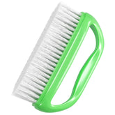 KONEX Perfect-Grip brush with green handle, front view for nail cleaning